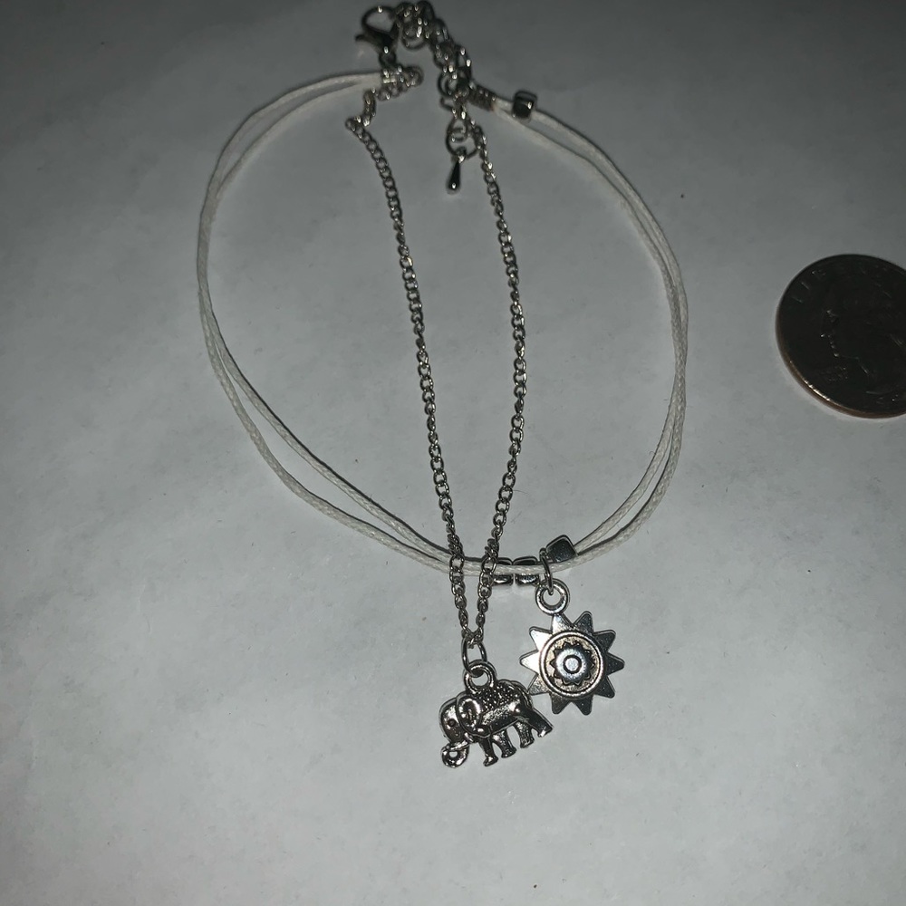Elephant Sun Pendant Multi-layer beach Anklet - Picture 2 of 4